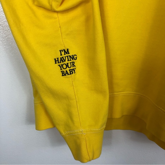 Harry Styles Kiwi Embroidered Crew Neck Yellow Sweatshirt Size Large - Picture 3 of 9